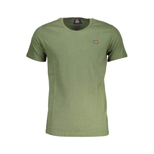 Green Cotton Men T-Shirt