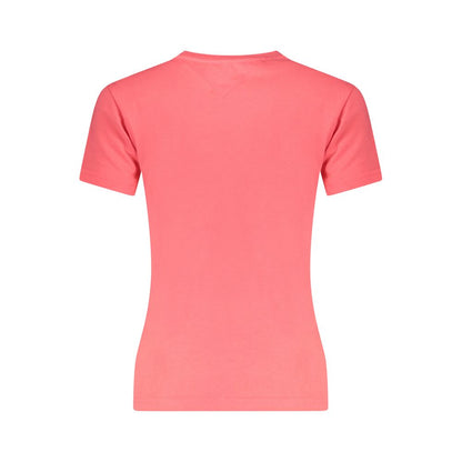 Pink Cotton Women T-Shirt