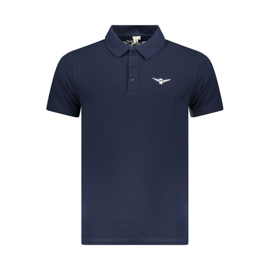 Blue Cotton Polo Shirt