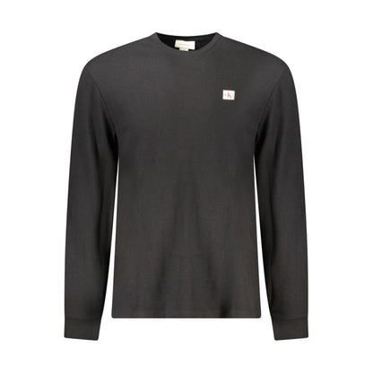 Black Cotton Men Sweater