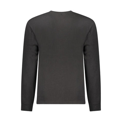 Black Cotton Men Sweater