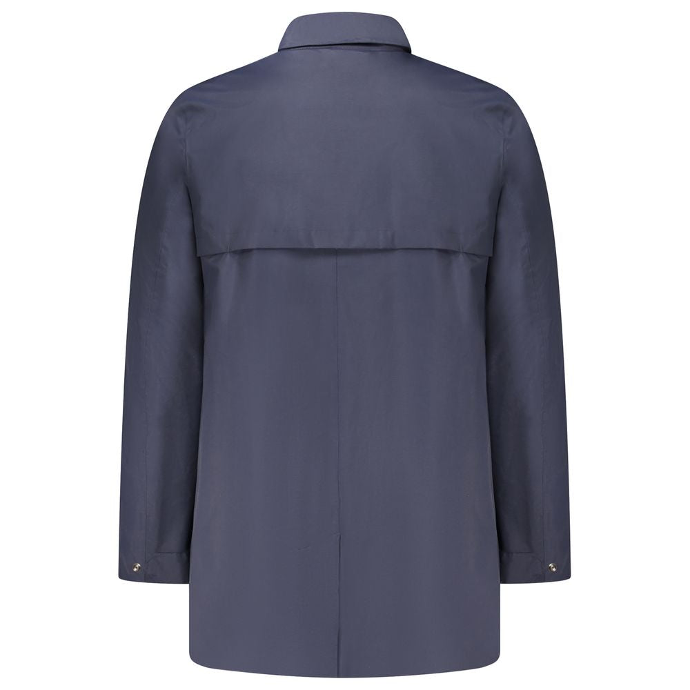 Blue Polyamide Men Jacket