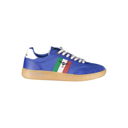 Blue Leather Men Sneaker