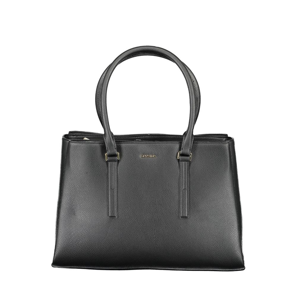 Black Polyester Handbag