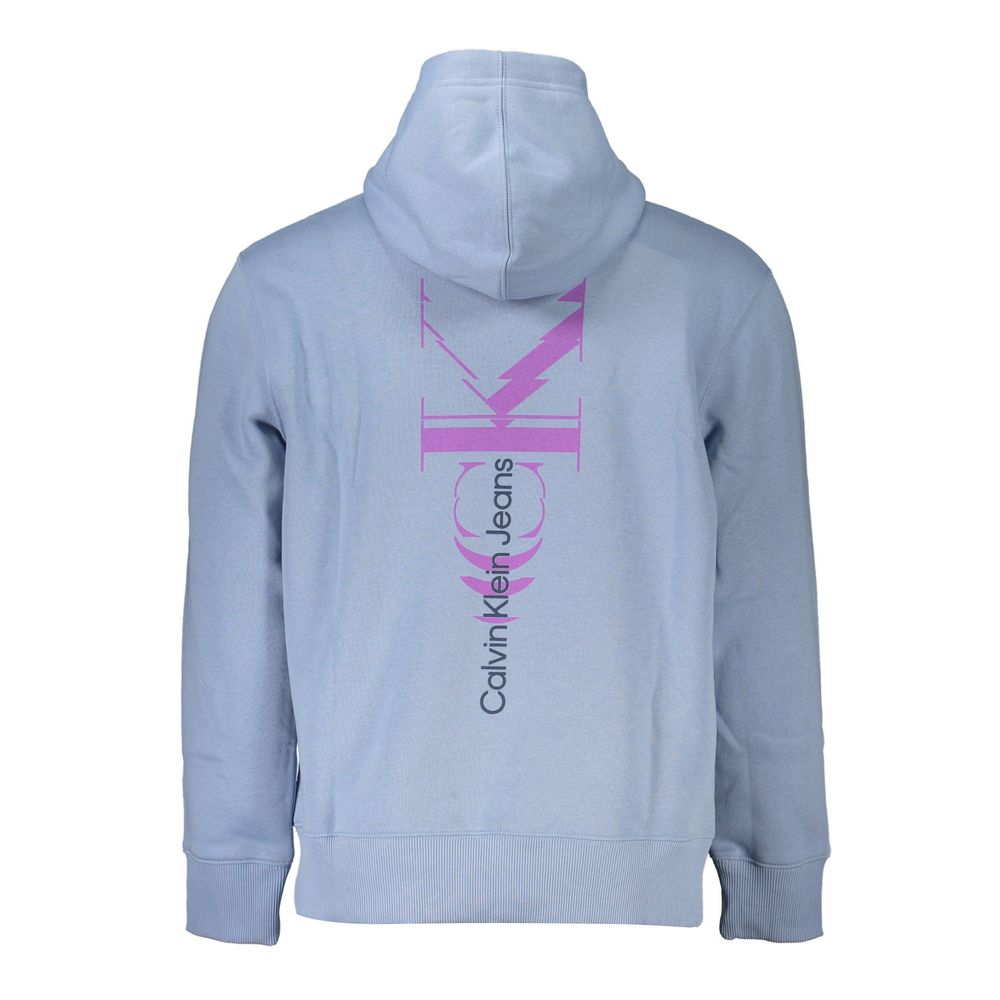 Blue Cotton Men Sweater