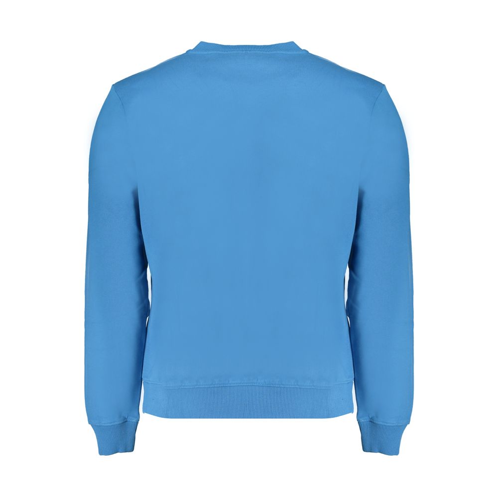 Blue Cotton Men Sweater