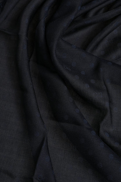 Blue Viscose Fringes Neck Warmer Scarf