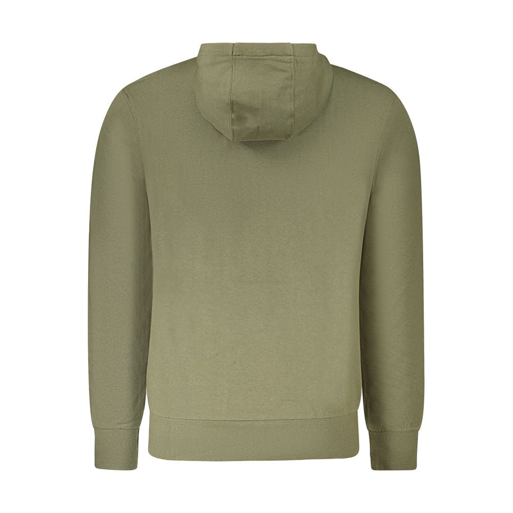 Green Cotton Men's Hooded Sweater