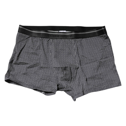 Gray Printed Cotton Boxer Short Underwear