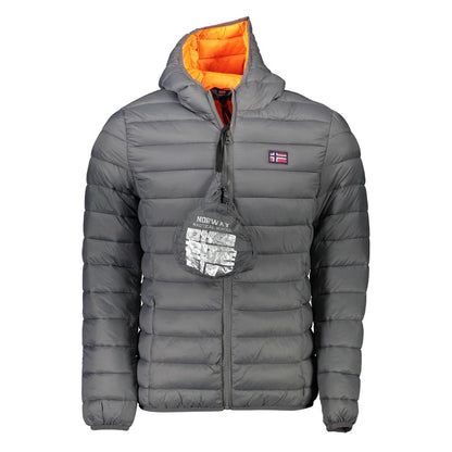 Gray Polyamide Jackets & Coat