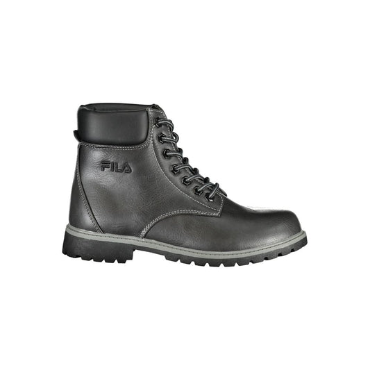Black Polyester Women Boot