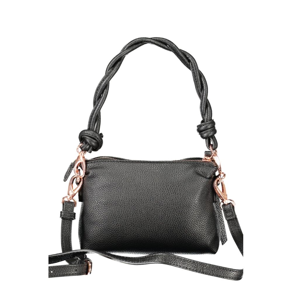 Black Polyethylene Women Handbag