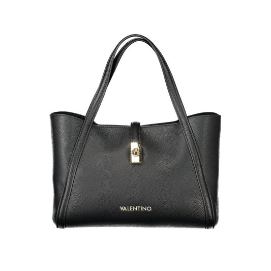 Black Polyethylene Women Handbag