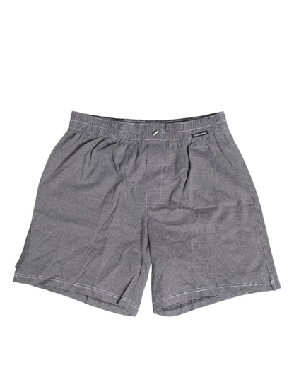 Gray Striped Cotton Regular Boxer Underwear