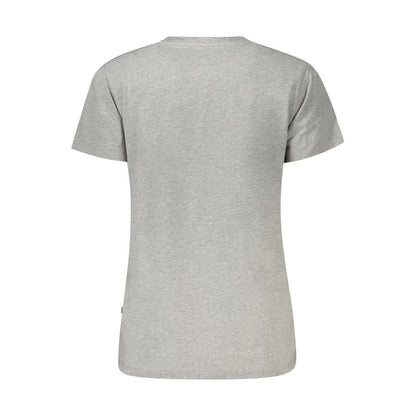 Gray Cotton Women T-Shirt