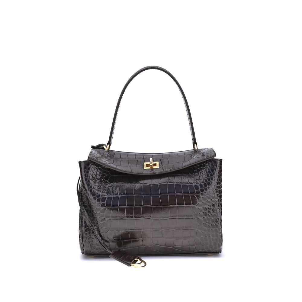 Rodeo Shoulder Bag in crocodile-print leather