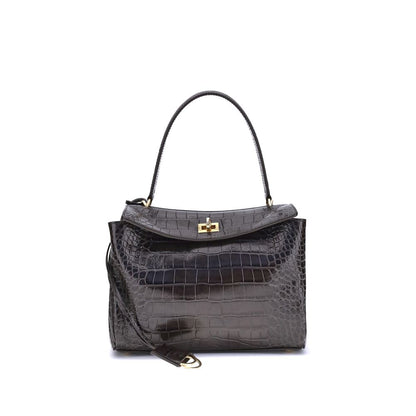 Rodeo Shoulder Bag in crocodile-print leather