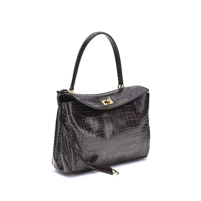 Rodeo Shoulder Bag in crocodile-print leather
