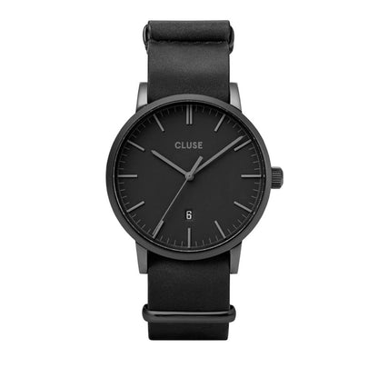 Black Leather Watch