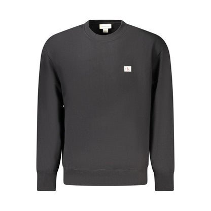 Black Cotton Men Sweater