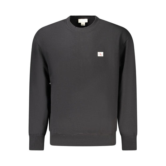 Black Cotton Men Sweater