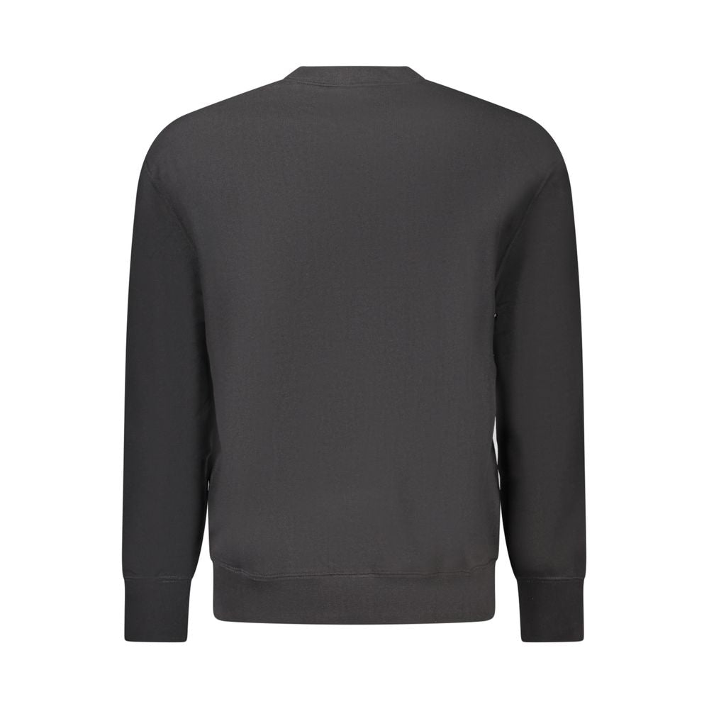 Black Cotton Men Sweater