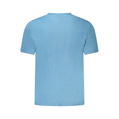 Blue Cotton Men T-Shirt