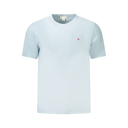 Blue Cotton Men T-Shirt
