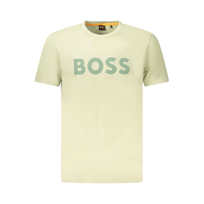 Green Cotton Men T-Shirt