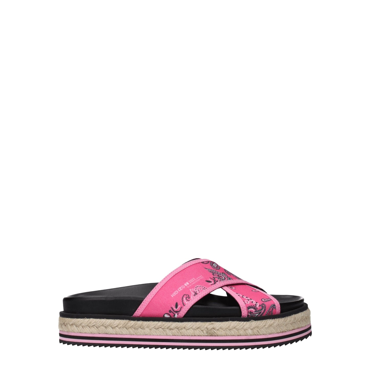 Pink Fabric Slippers Sandals