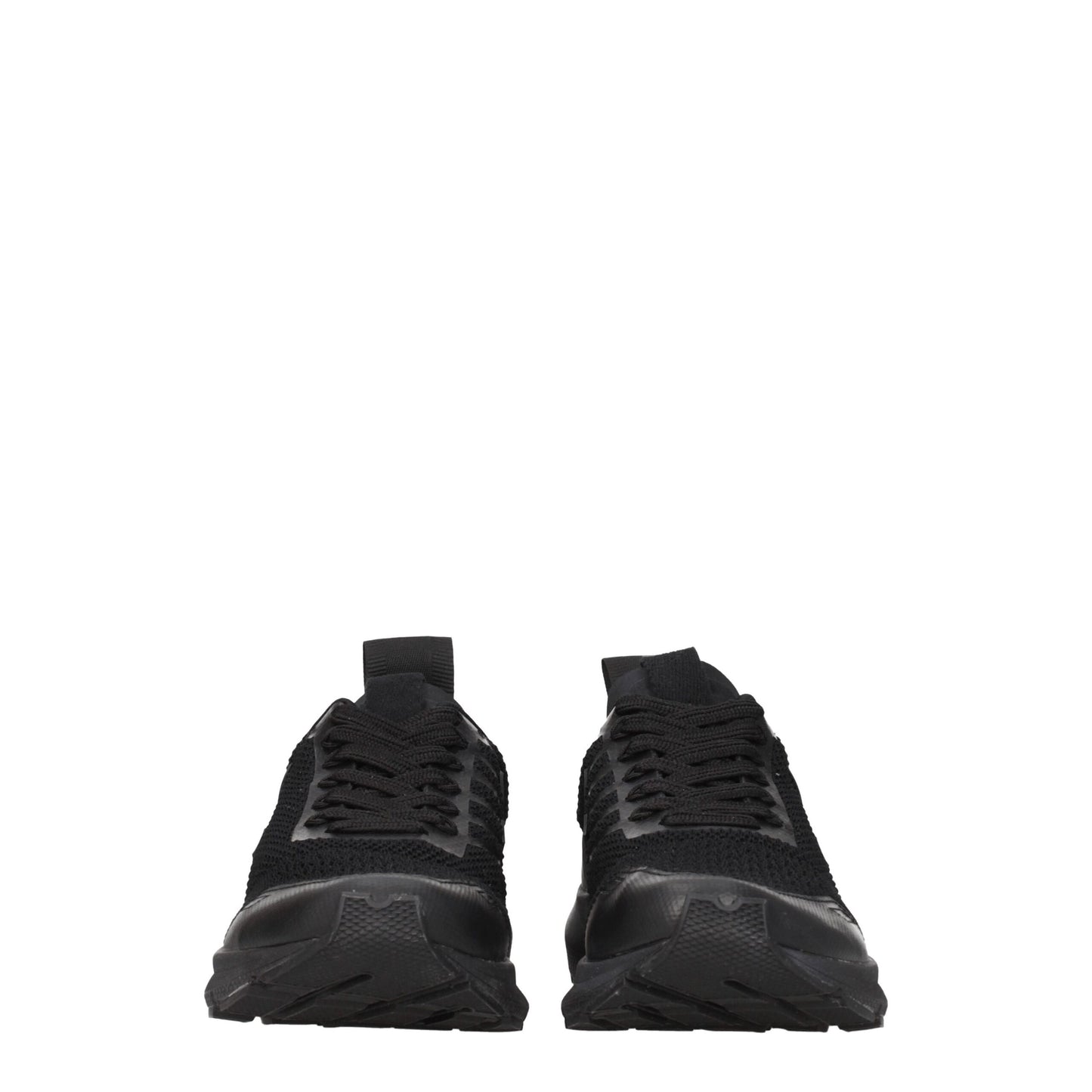 Black Fabric Athletic Sneakers