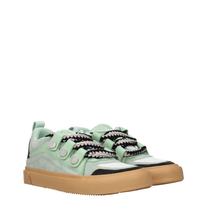 Green Leather Low Tops