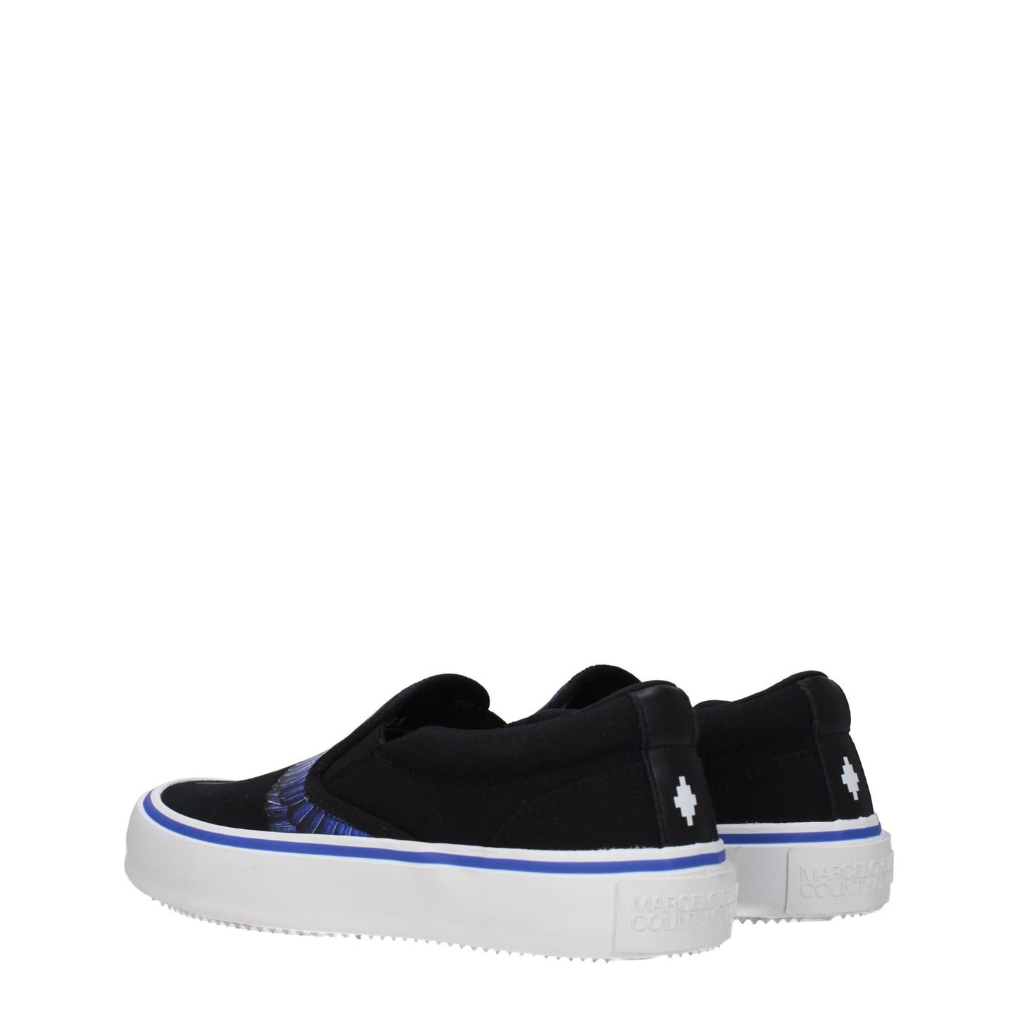 Black Fabric Slip-On Loafers