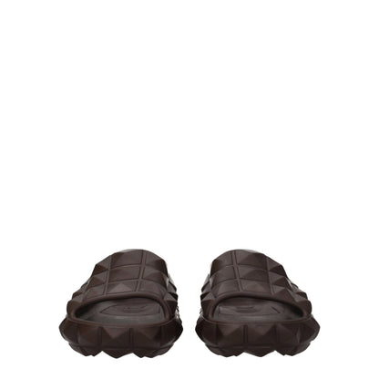 Brown Cotton Slippers Sandals