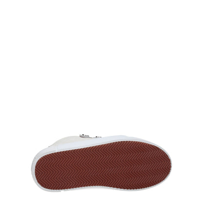 Beige Leather Low Tops