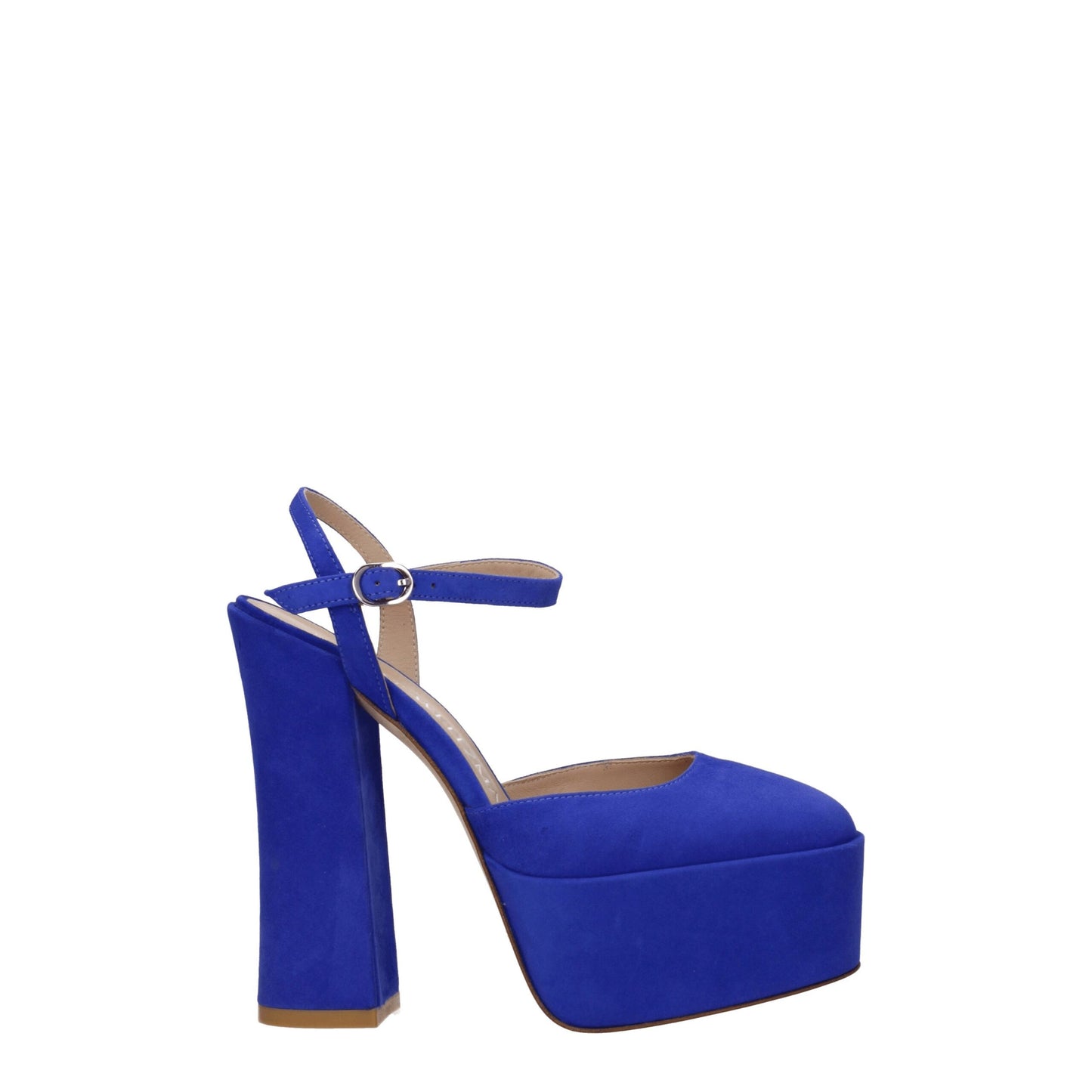 Blue Leather Platforms