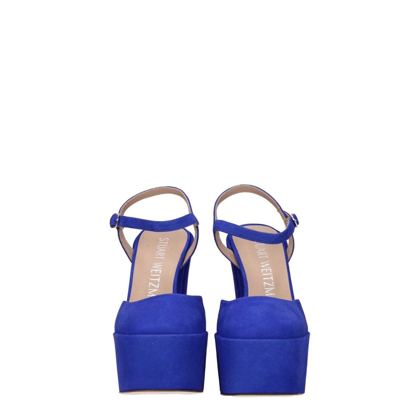 Blue Leather Platforms