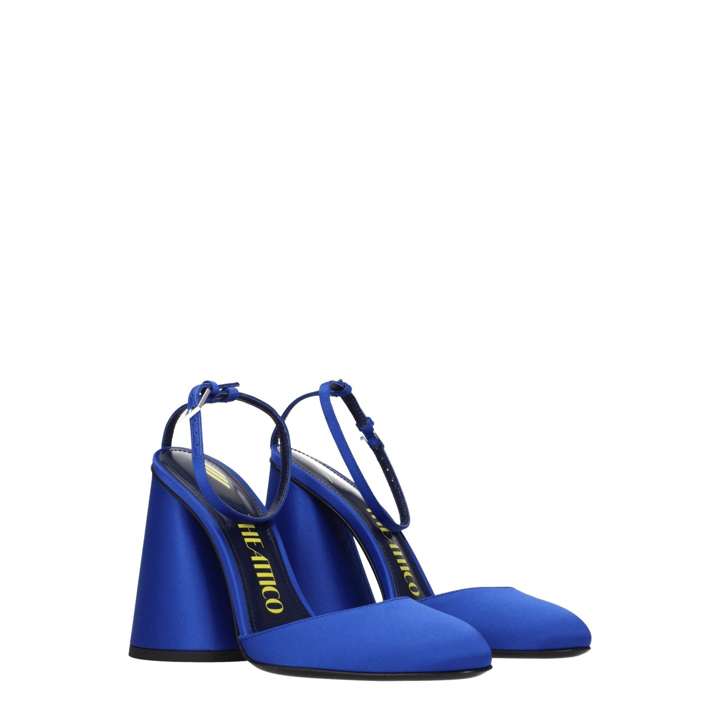 Blue Satin Platforms