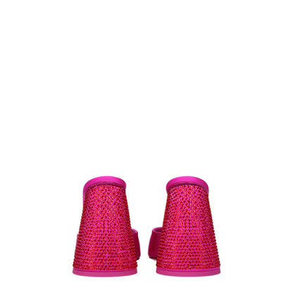 Pink Satin Platforms