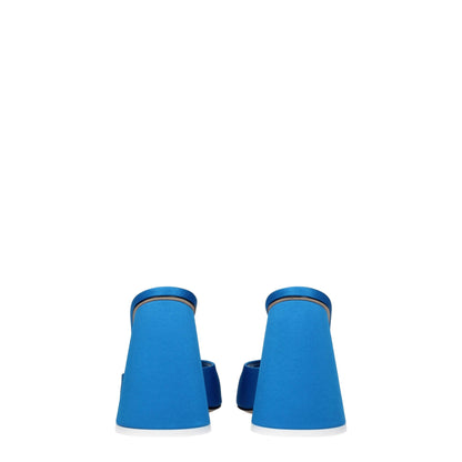 Light Blue Satin Platforms