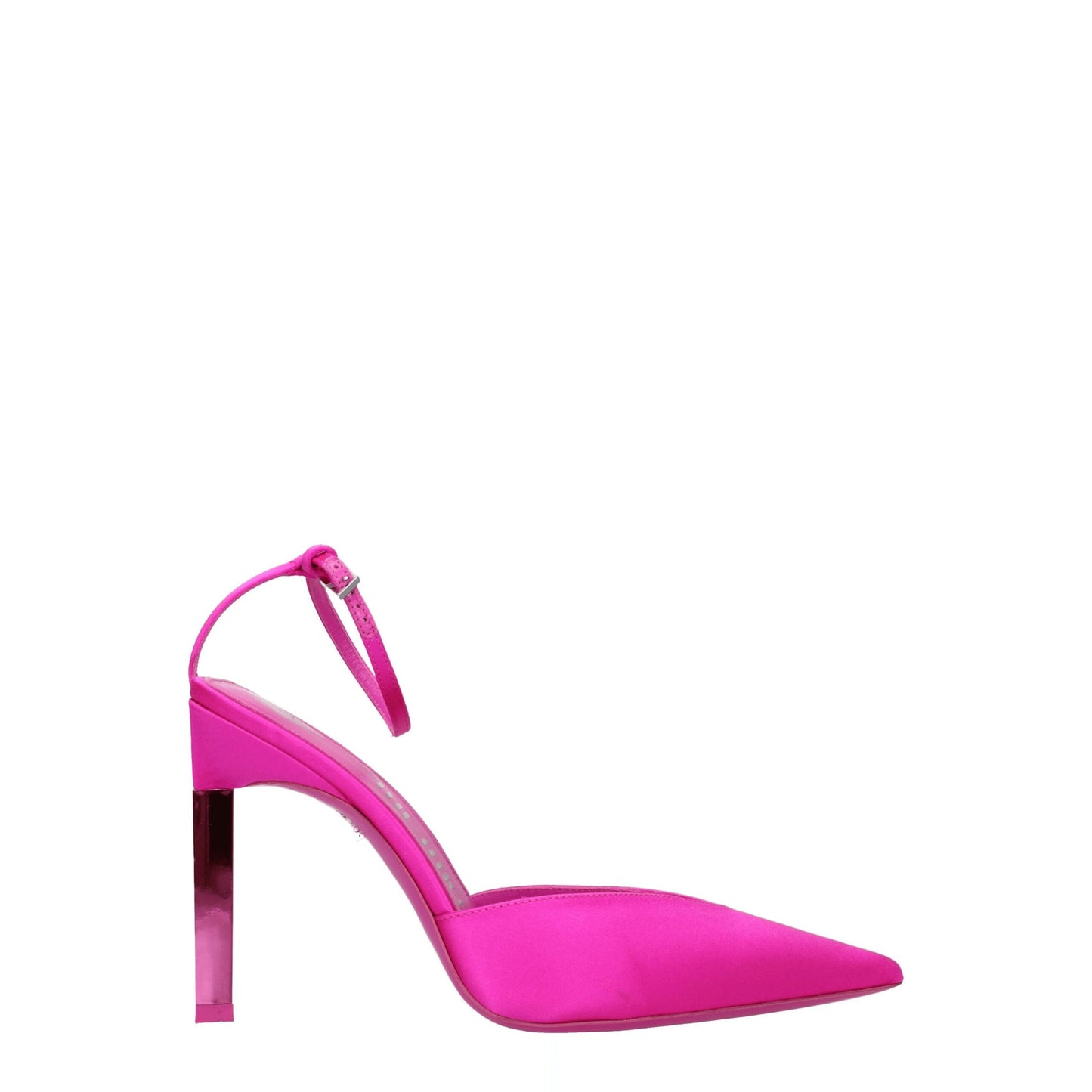 Pink Satin Stiletto Heels Sandals