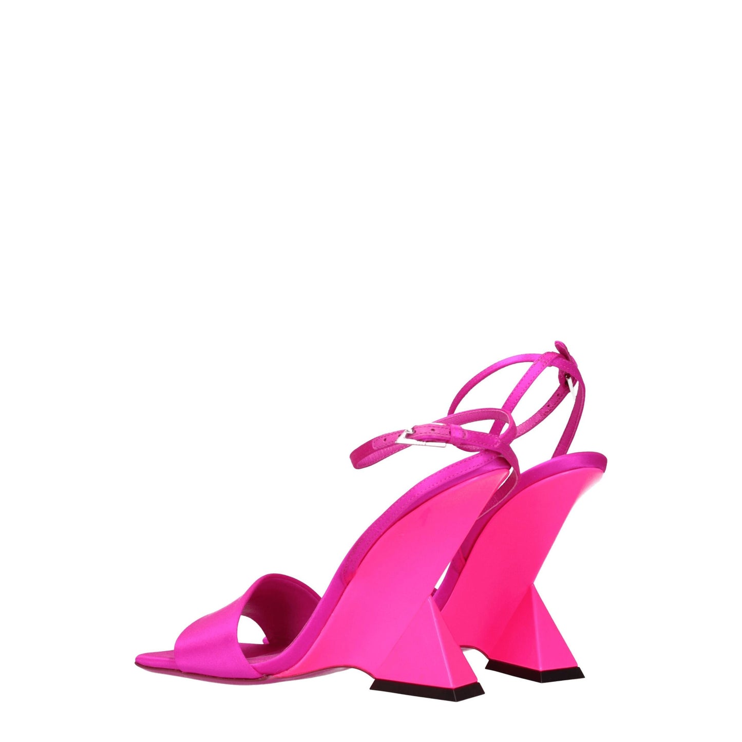 Pink Satin Platforms