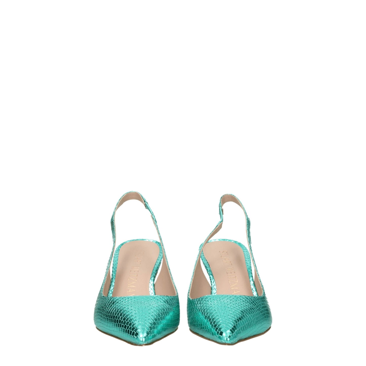 Green Leather High Heel Pumps