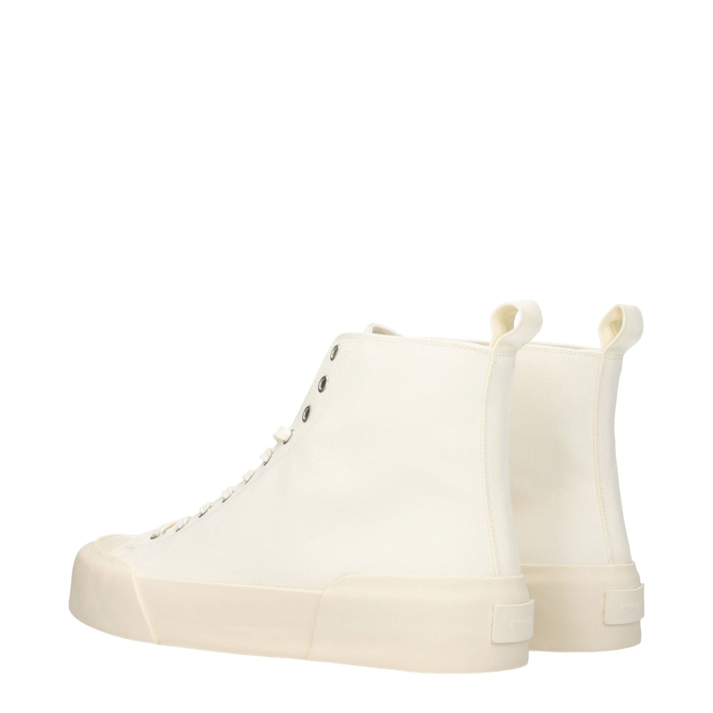 Beige Fabric High Tops