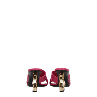 Pink Leather Platforms