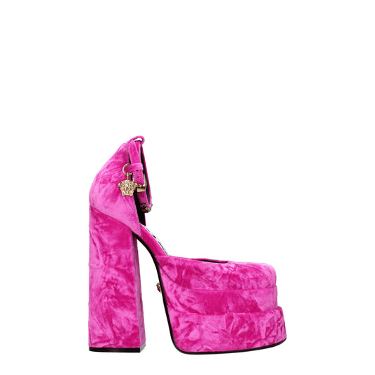 Pink Velvet Platforms