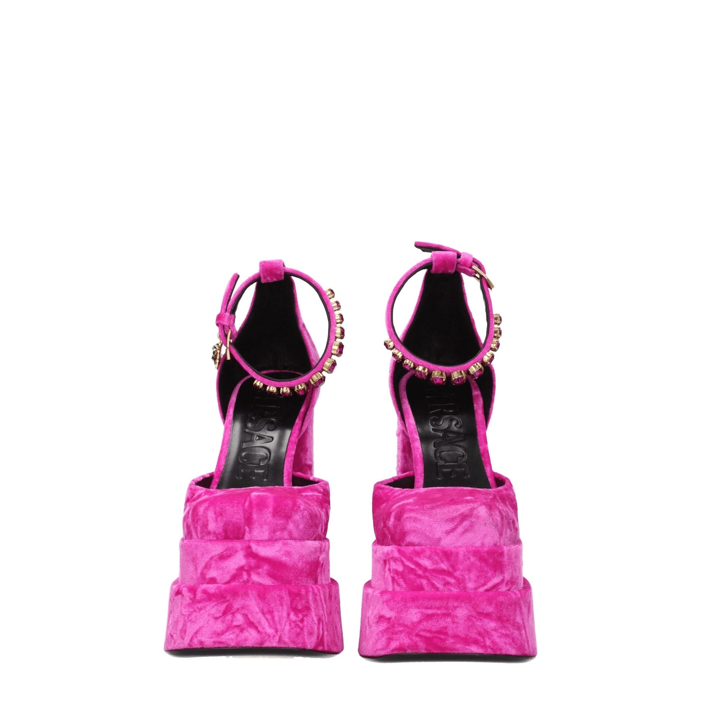Pink Velvet Platforms