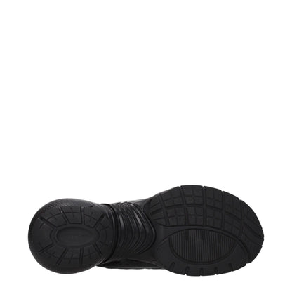 Black Fabric Athletic Sneakers