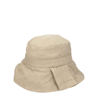 Beige Linen Bucket Hats