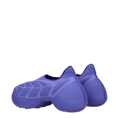 Purple Fabric Slip-On Loafers